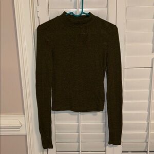 Forever 21 Olive Ribbed Sweater